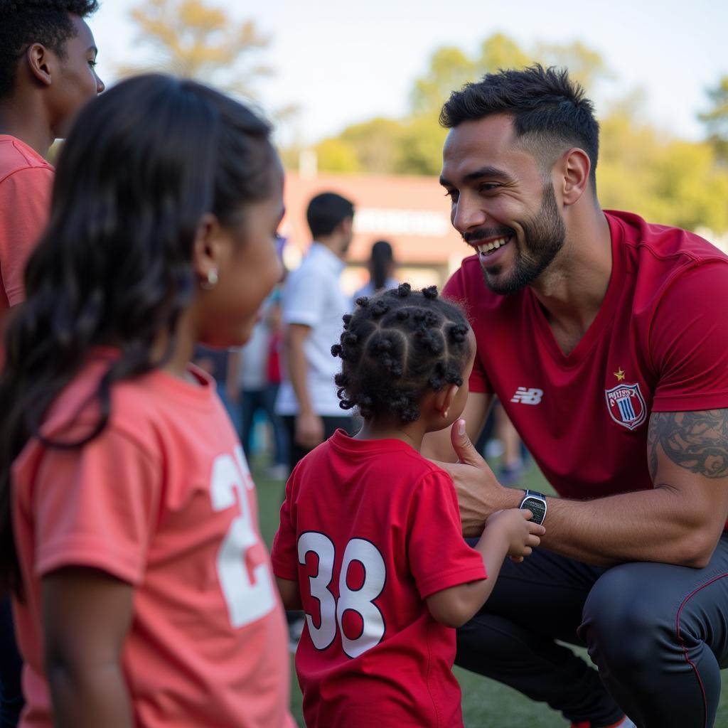 Andrew James Maxwell participating in a community outreach program.