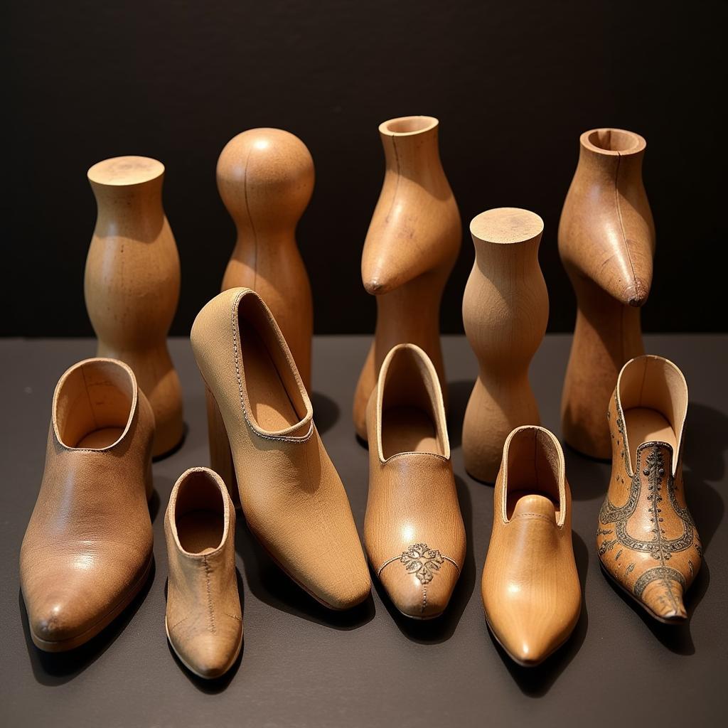 Collection of Antique Wooden Shoe Forms