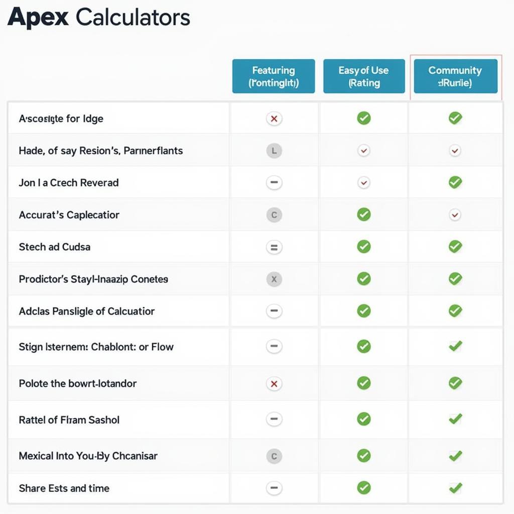 Apex Calculator Comparison