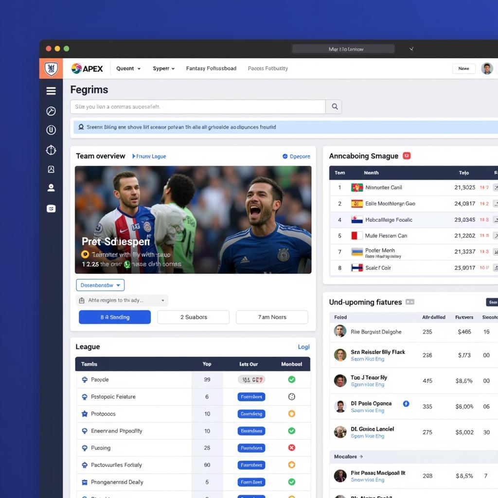 Apex Fantasy Football Dashboard