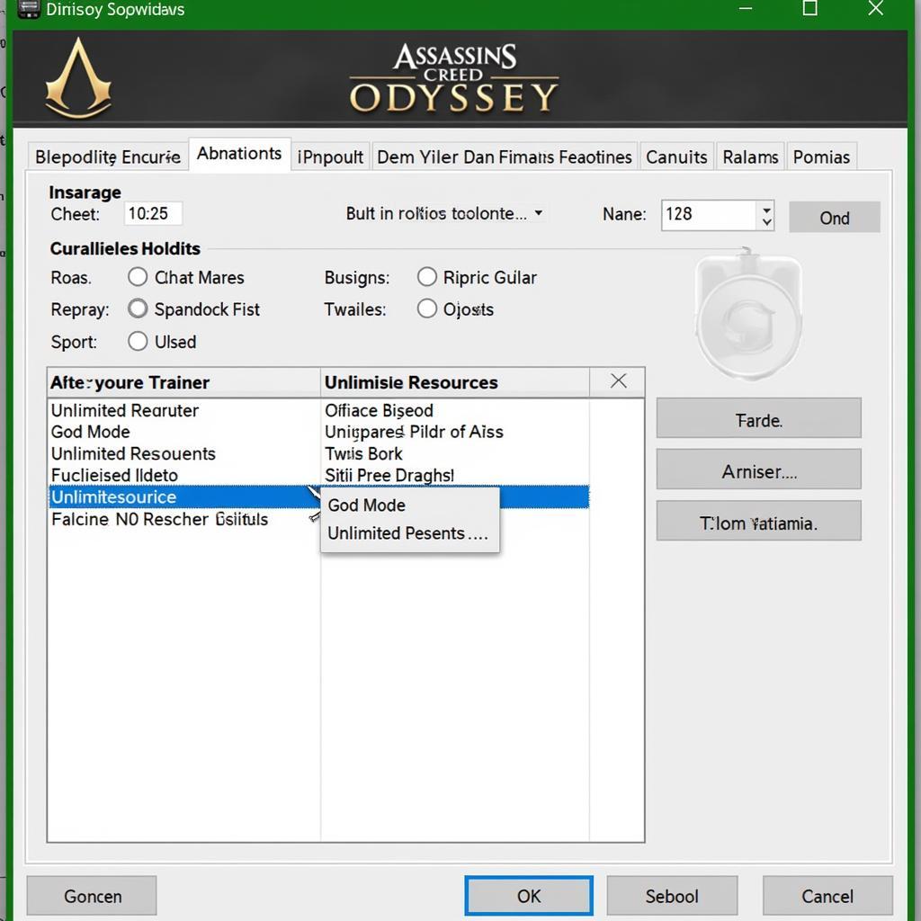 Using Trainer Software for Cheats in Assassin's Creed Odyssey on Xbox One