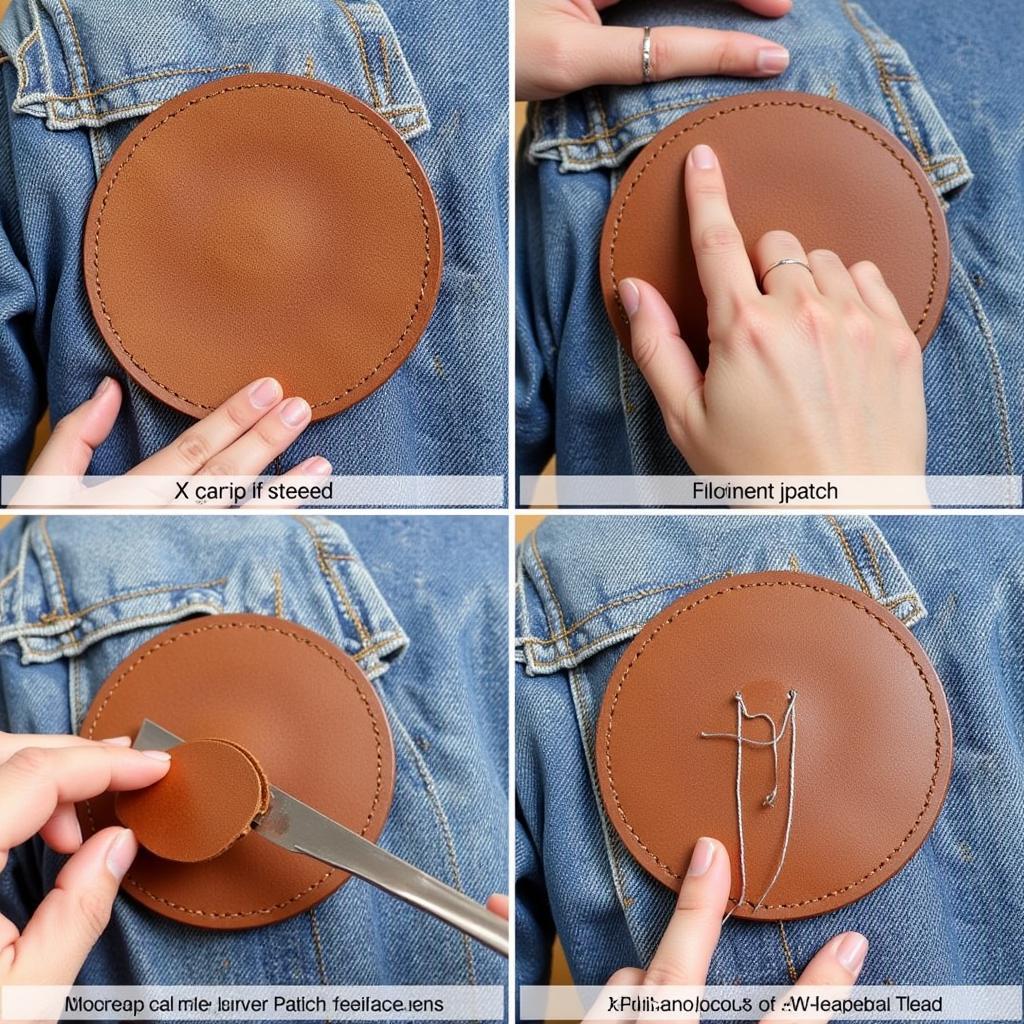 Attaching a Customized Leather Patch to a Denim Jacket