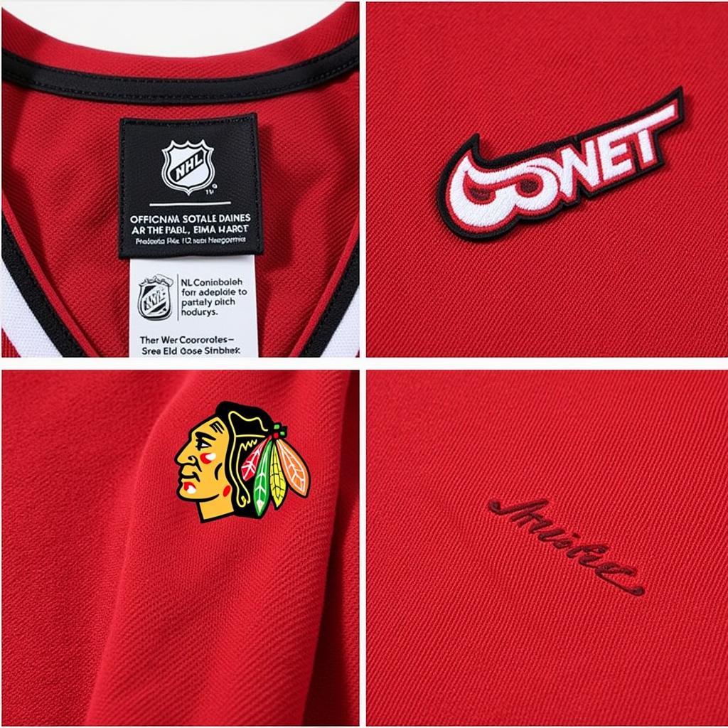 Authentic Blackhawks Toews Jersey Details