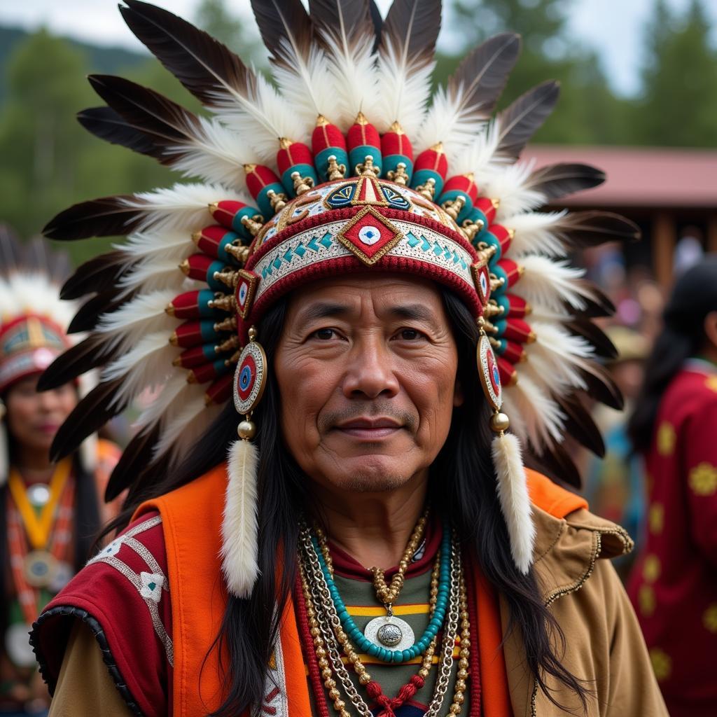 Authentic Chiefs Helmet in Ceremonial Use