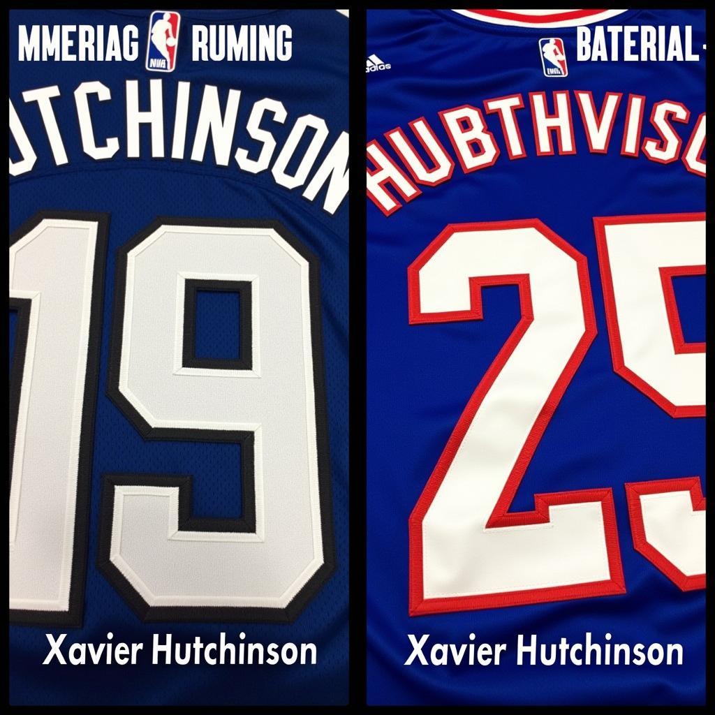 Comparing Authentic and Replica Xavier Hutchinson Jerseys