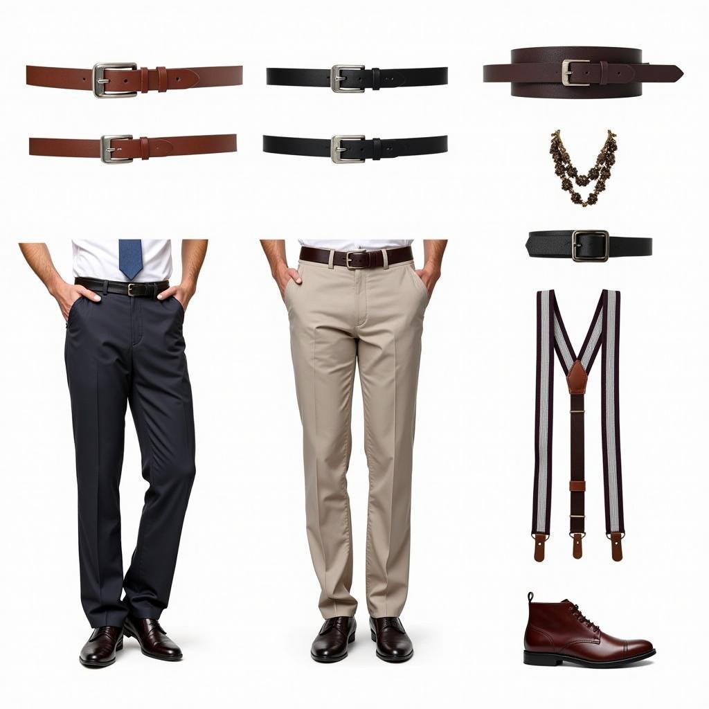 Bartender Pants Accessories - Belts, Suspenders, Shoes