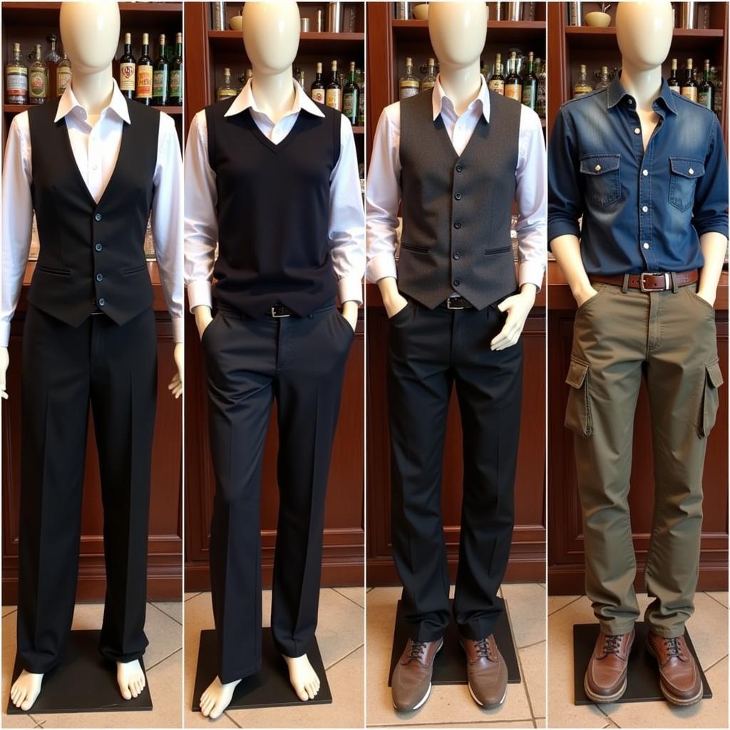 Bartender Pants Styles - Straight Leg, Slim Fit, Chinos, and Cargo