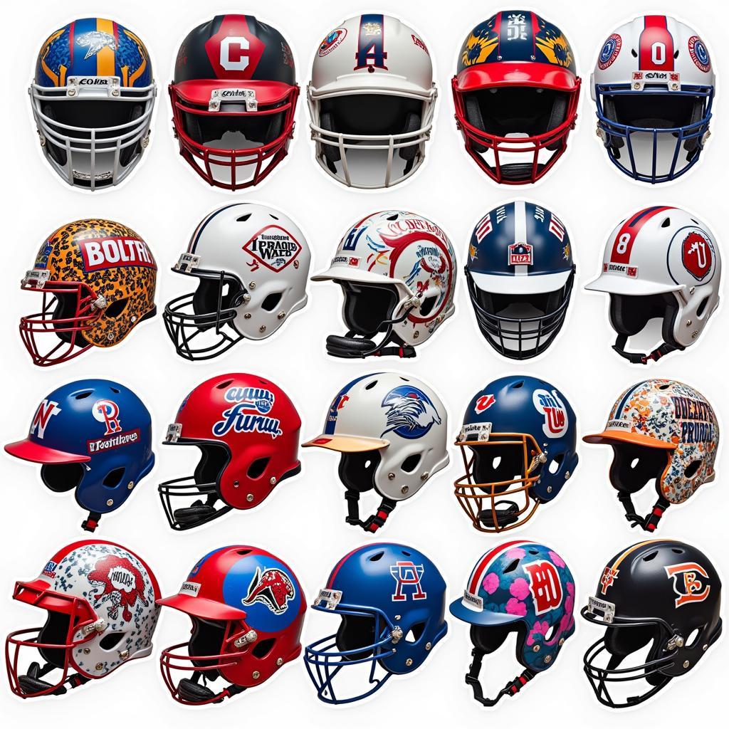 Baseball Helmet Decal Design Ideas