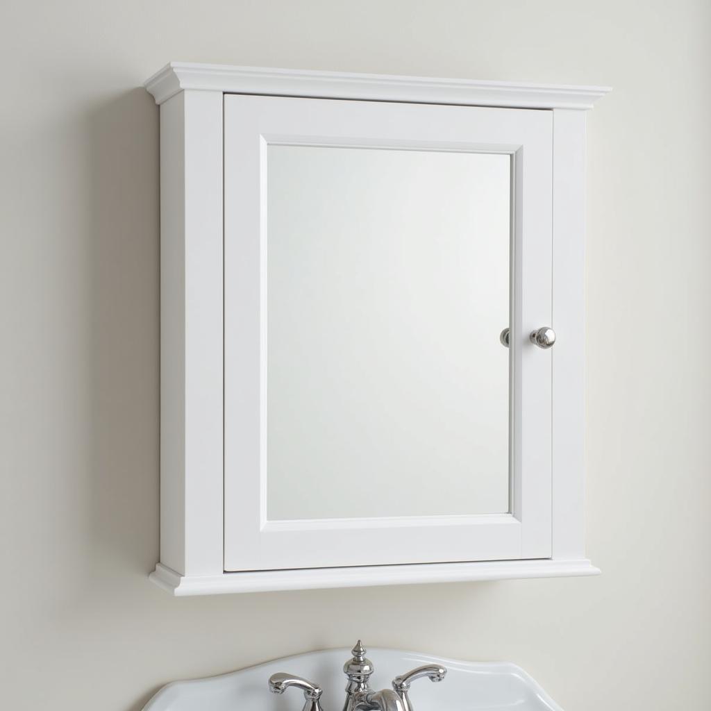 24-Inch Wall Cabinet with Mirror in a Bathroom