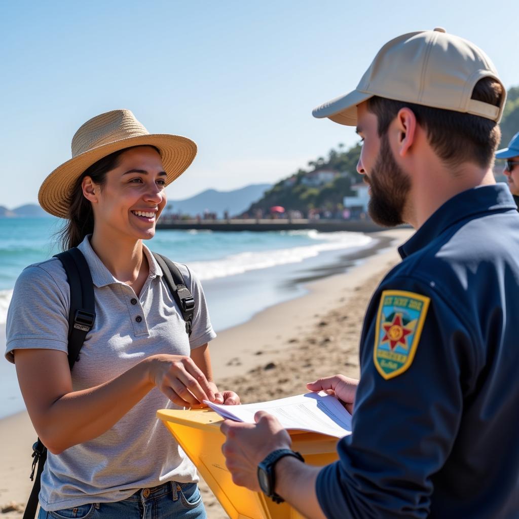 Beach Vendor Obtaining License and Permit