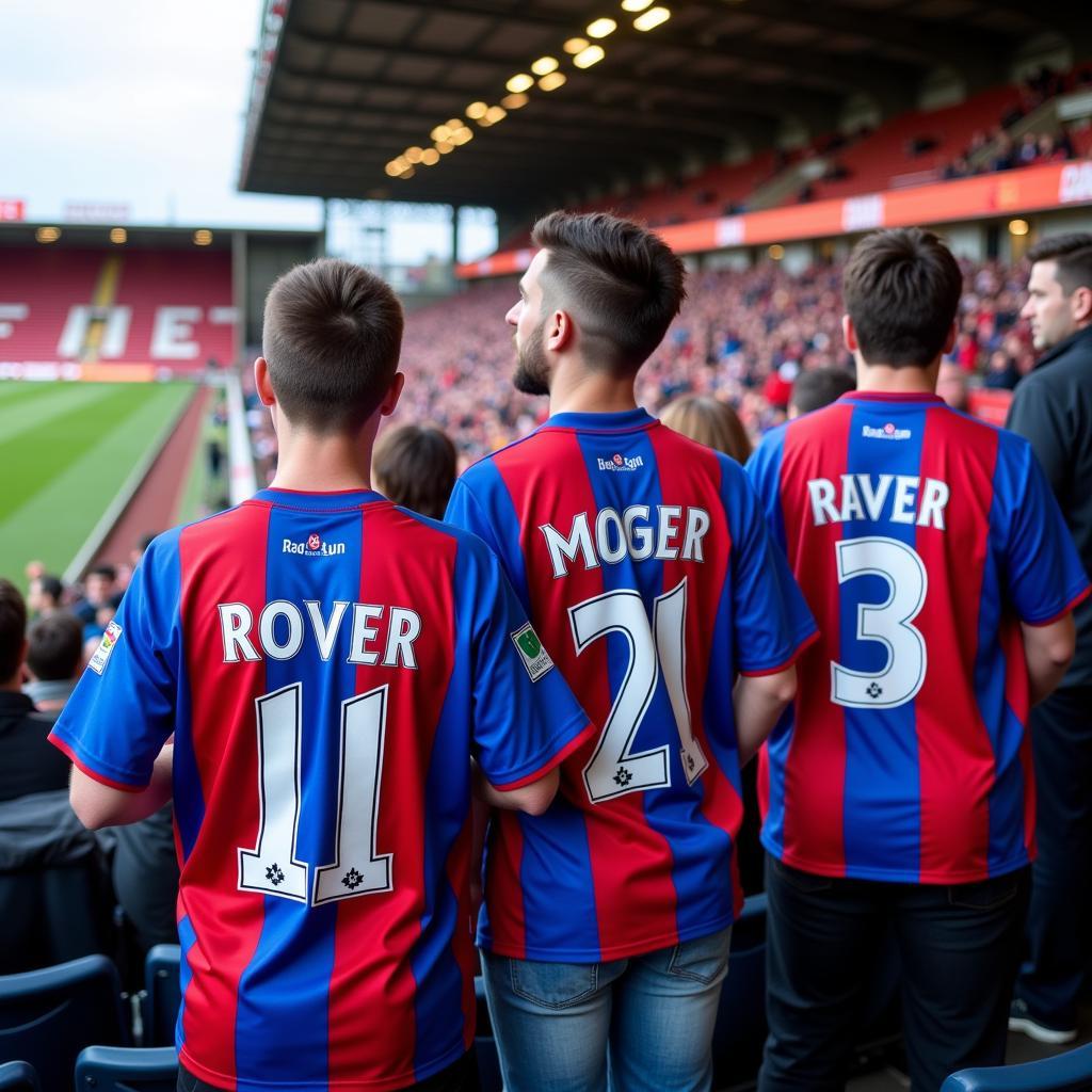 Blackburn Rovers Fans Wearing Shirts