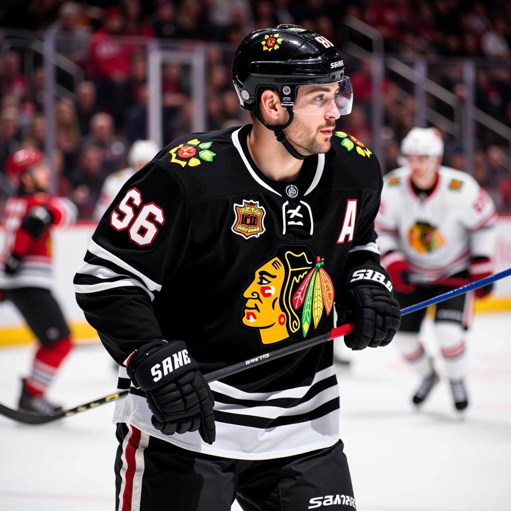 Blackhawks Alternate Jersey on the Ice