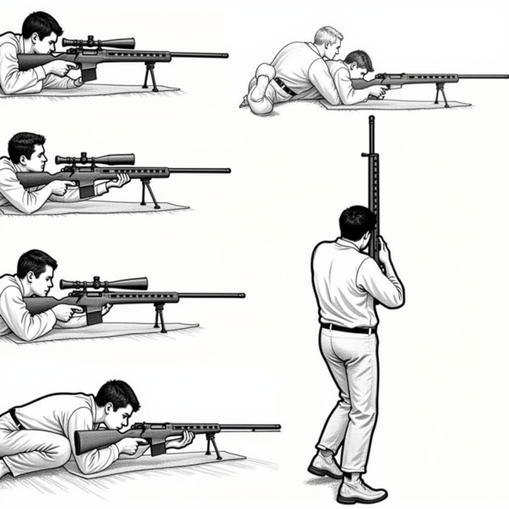 Different Shooting Positions with a Bolt Action Rifle and Iron Sights