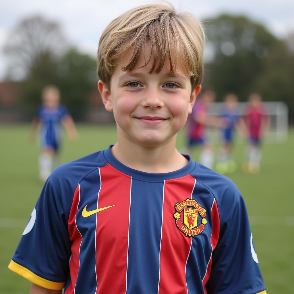 Bradley Madden in his youth team uniform