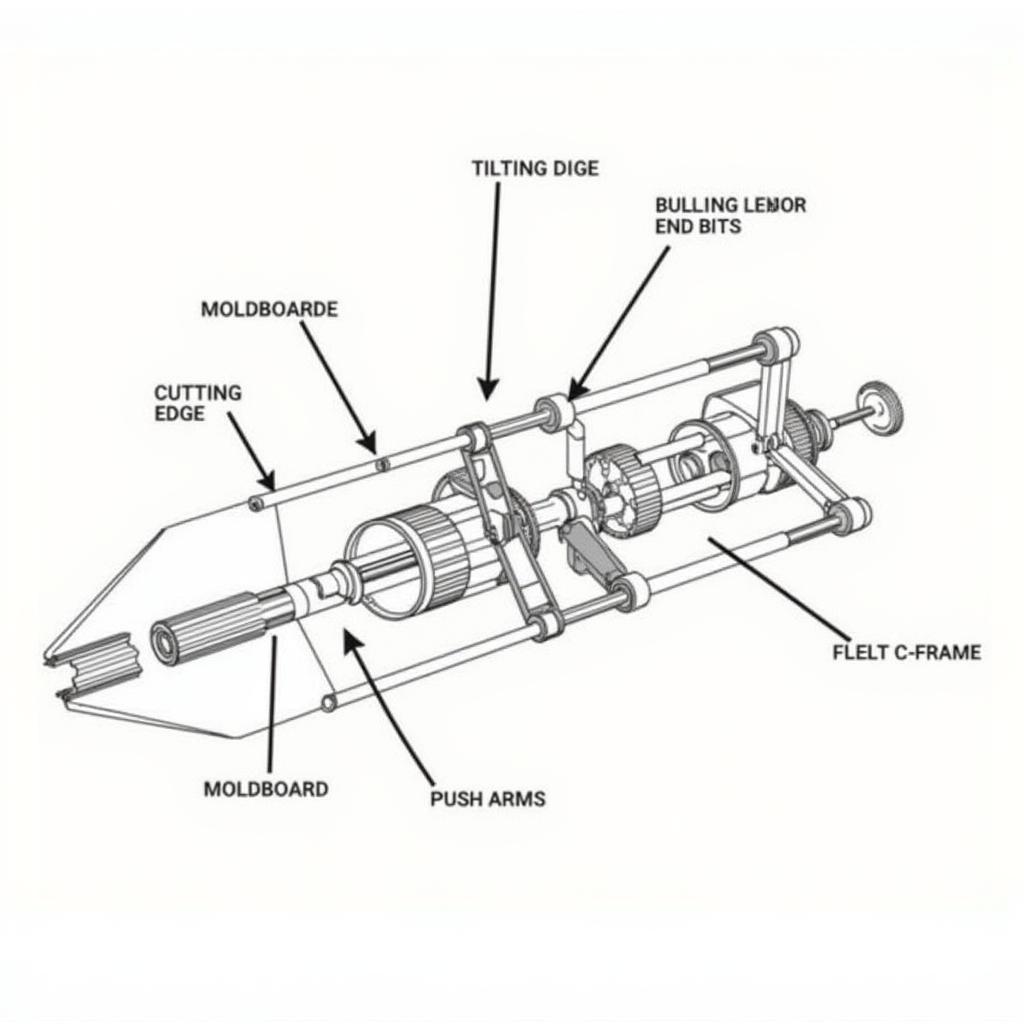 Diagram of Bulldozer Blade Parts