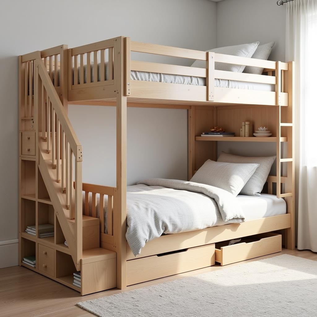 Bunk Bed with Storage Underneath