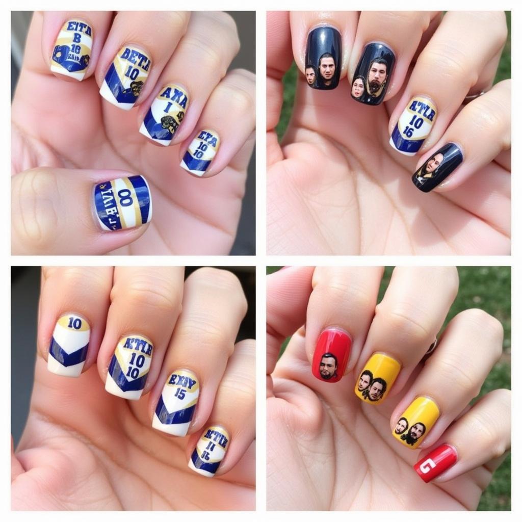 Button Nails Designs for Yamal Fans