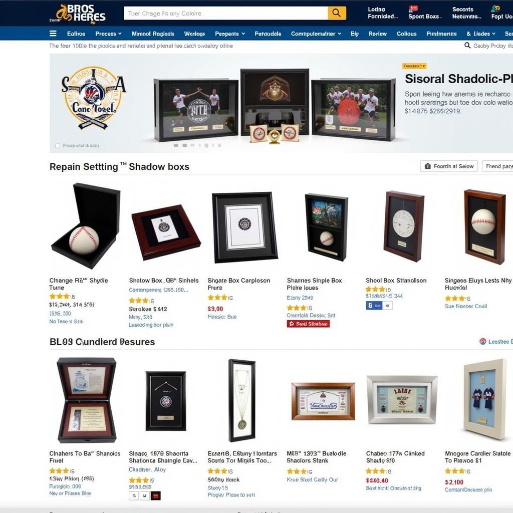 Online shopping for sports shadow boxes.