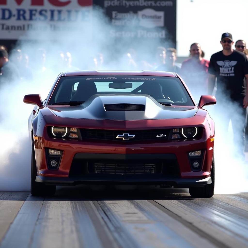 Camaro ZL1 Drag Pack Launching from the Starting Line