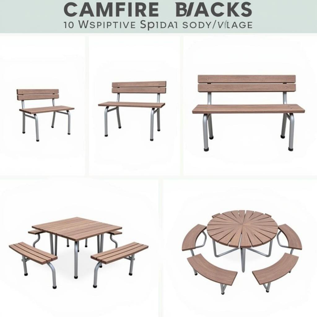 Campfire Benches of Different Sizes and Capacities