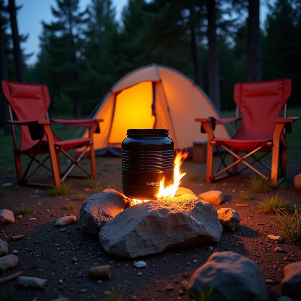 Campfire Can in Use at a Campsite