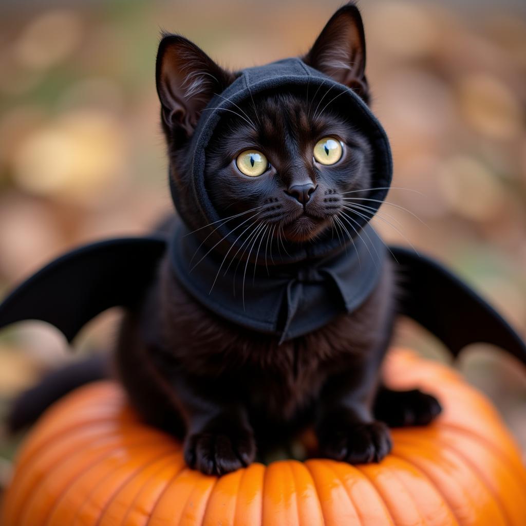 Cat in a Halloween Costume for Festive Fun