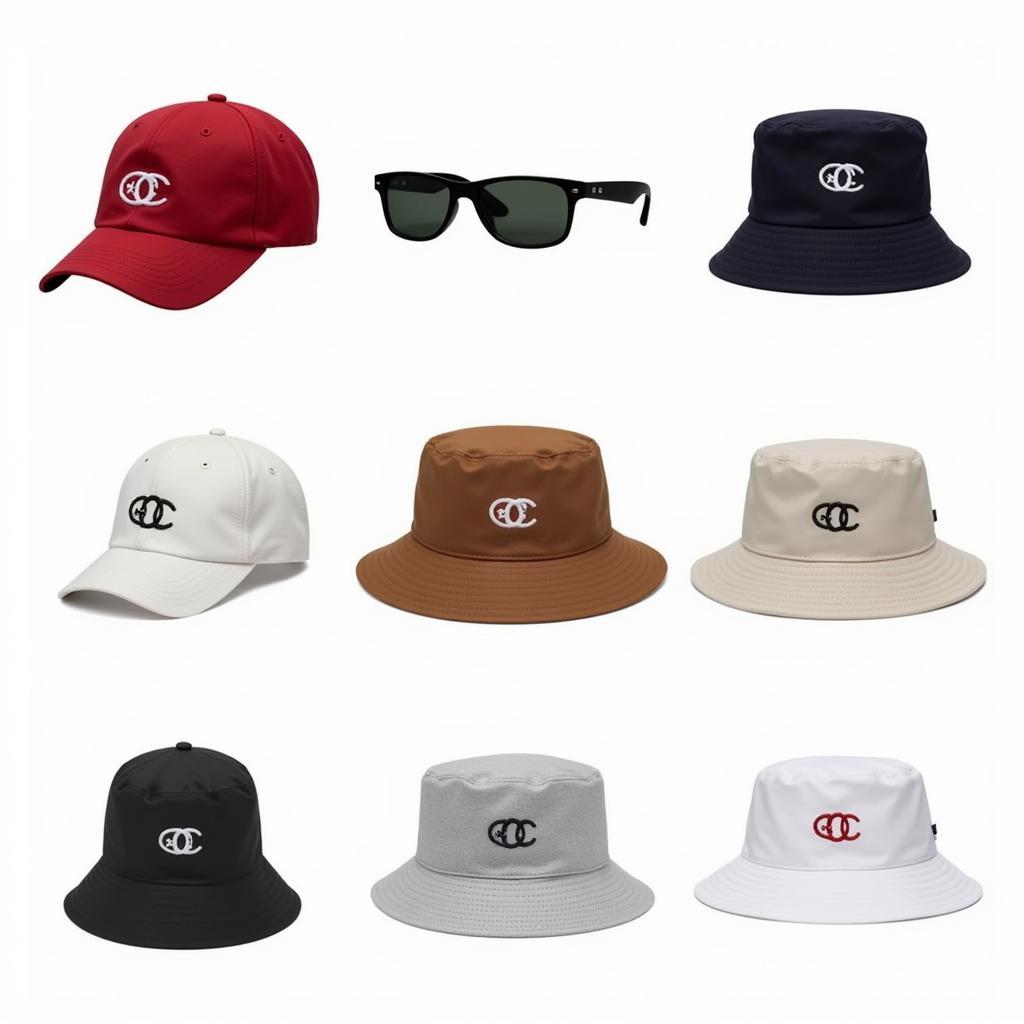 Various styles of CC hats