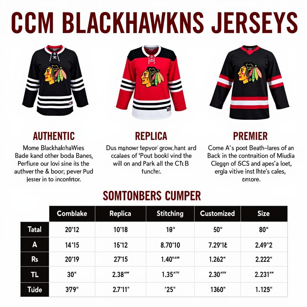 Different Types of CCM Blackhawks Jerseys