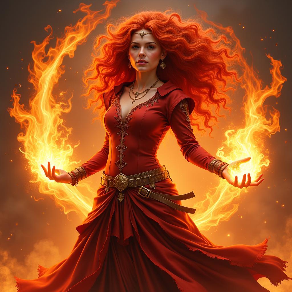 Chandra Nalaar, a powerful pyromancer and another example of a "WOTC witch"