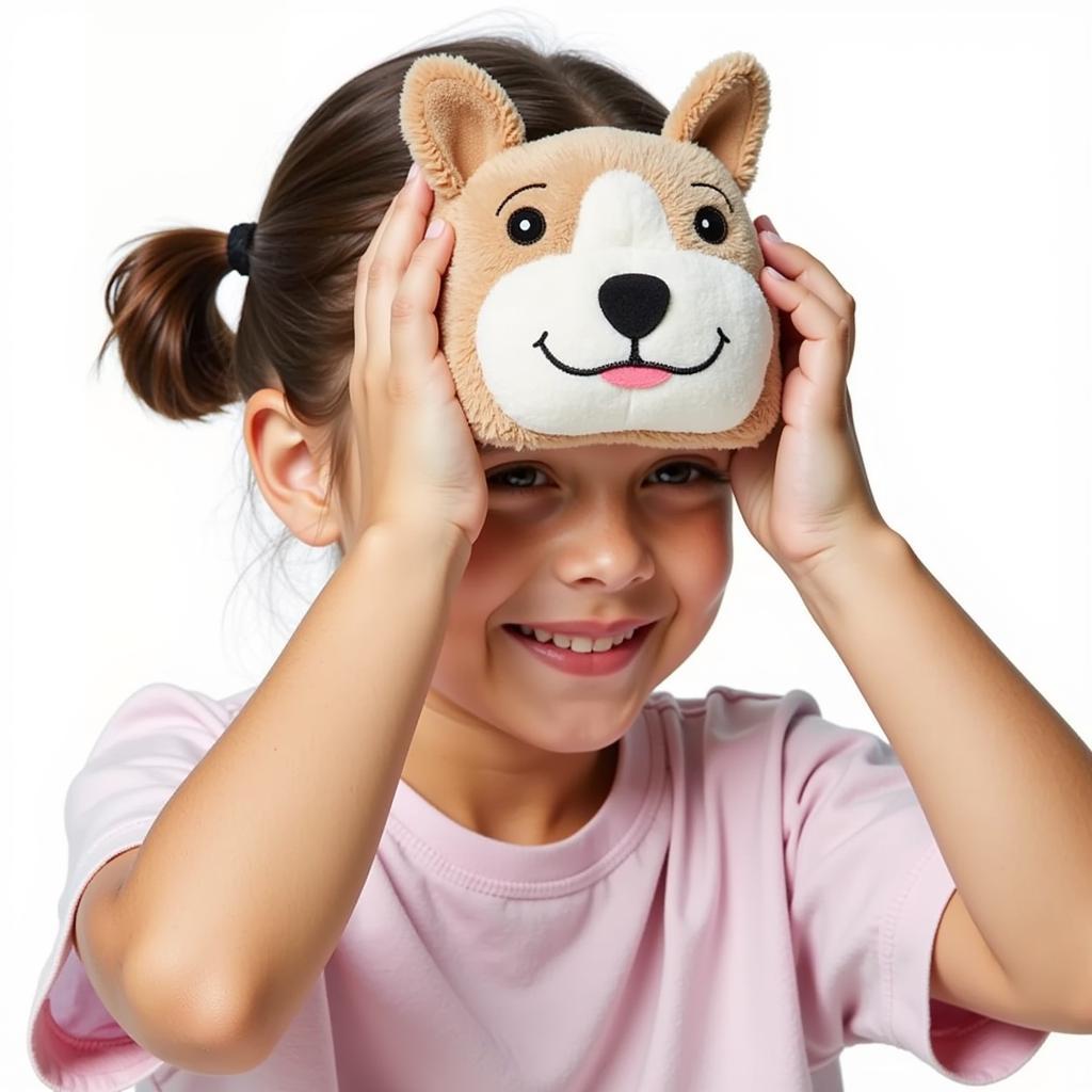 Child Using Stuffed Animal Ice Pack