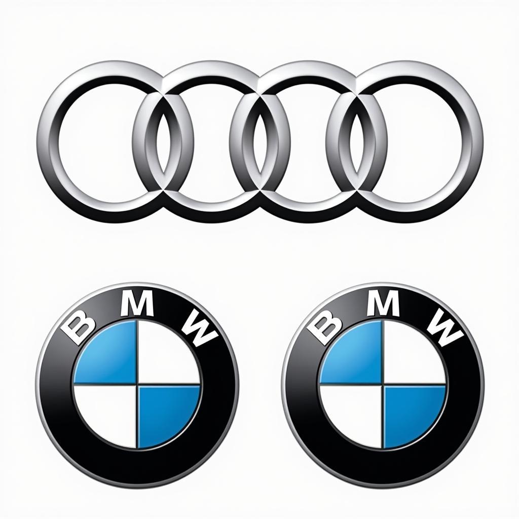 Circular Car Logos: Audi and BMW