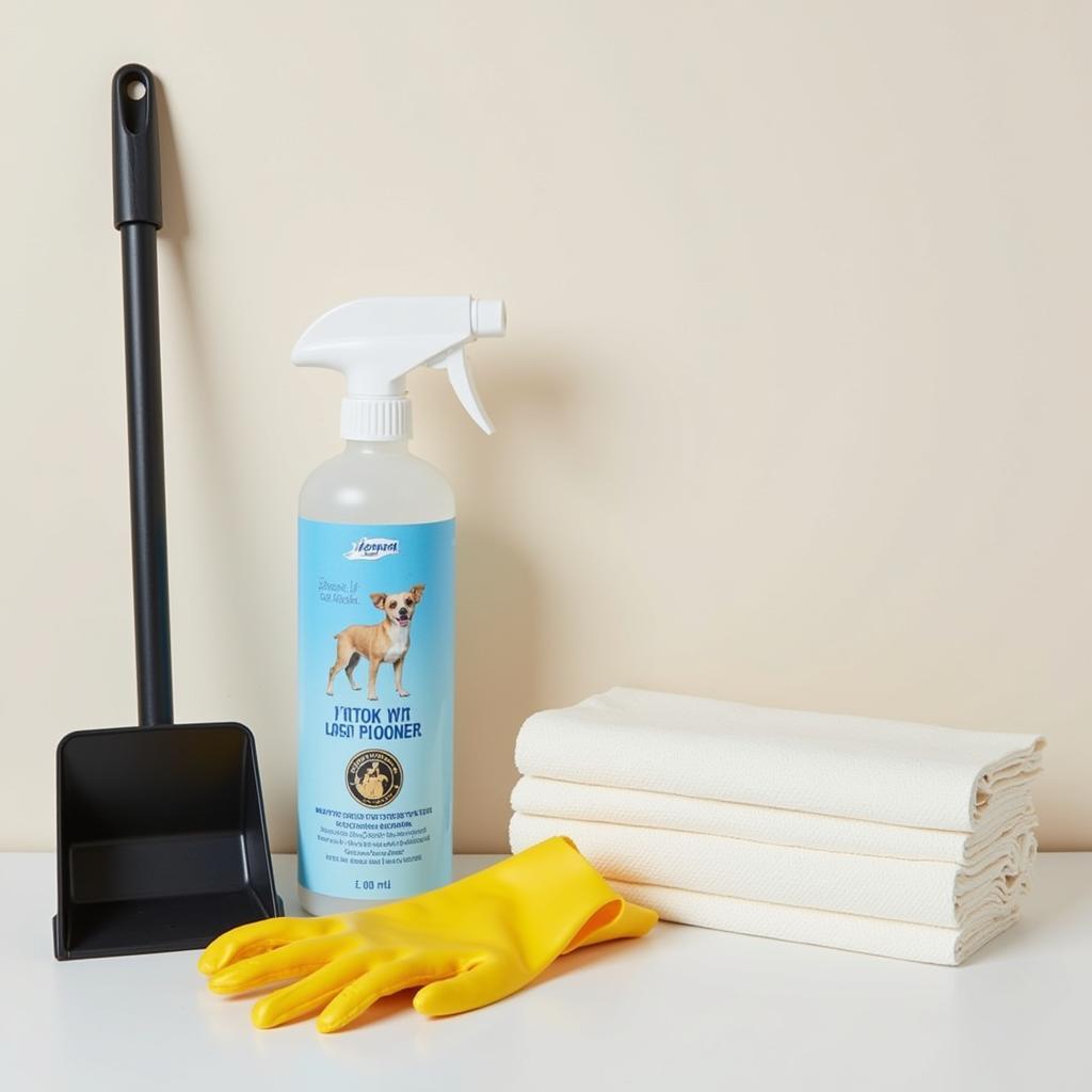 Cleaning Supplies for a Dog Bathroom