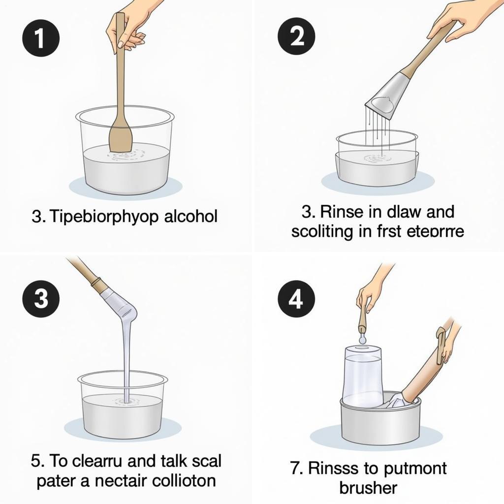 Cleaning a Nectar Collector with Isopropyl Alcohol and a Brush