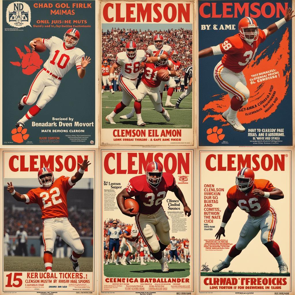 Vintage Clemson Football Posters: A Blast from the Past