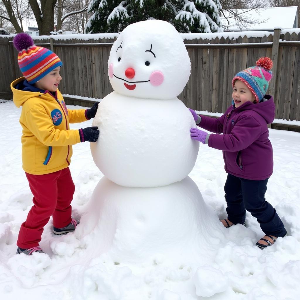 Building the Clown Snowman Body