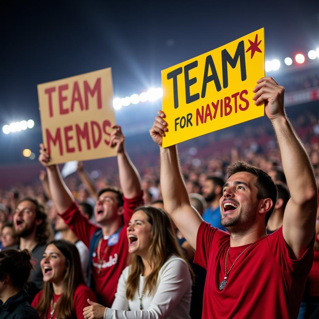 College Football Fans Cheering for Funny Team Names