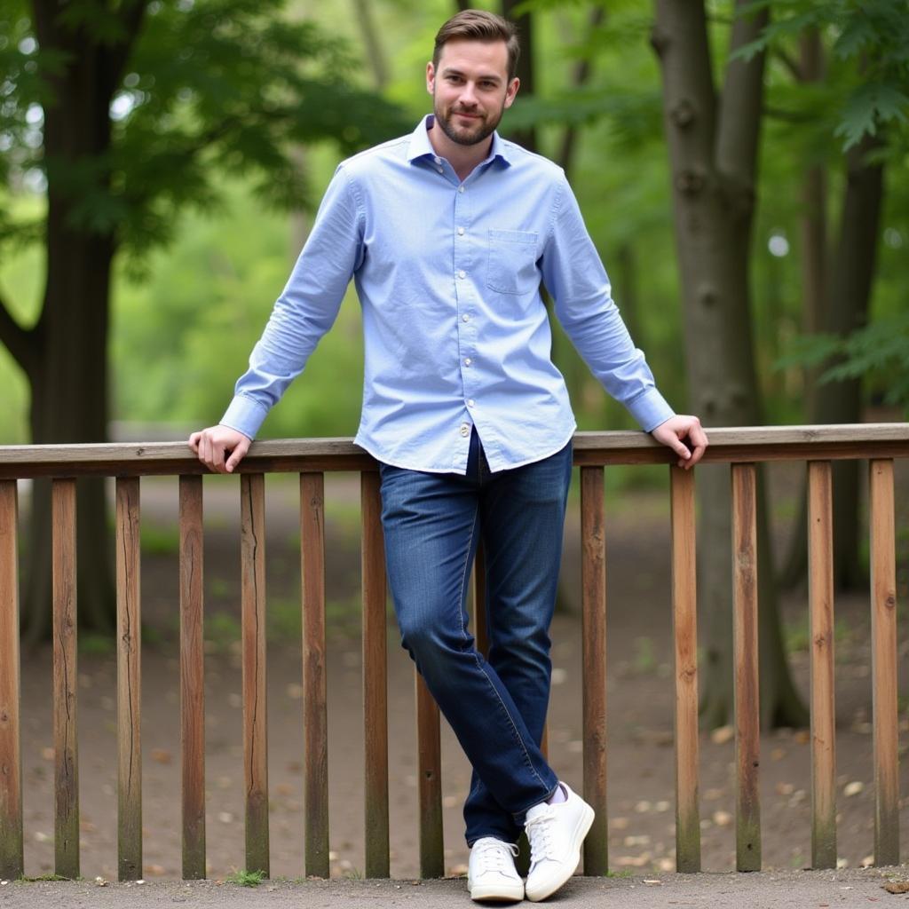 Man in a comfortable and stylish casual outfit