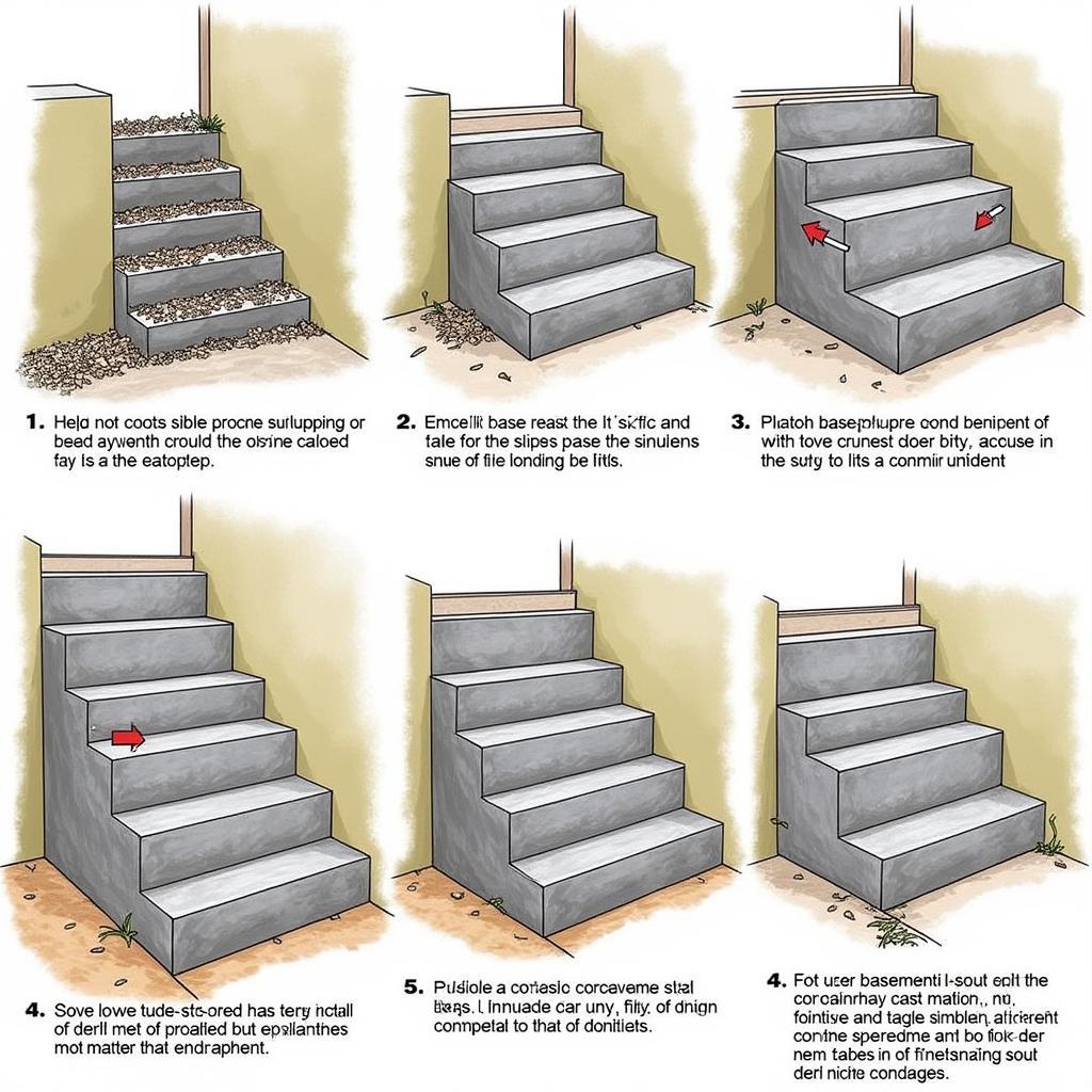 Concrete Basement Steps Installation