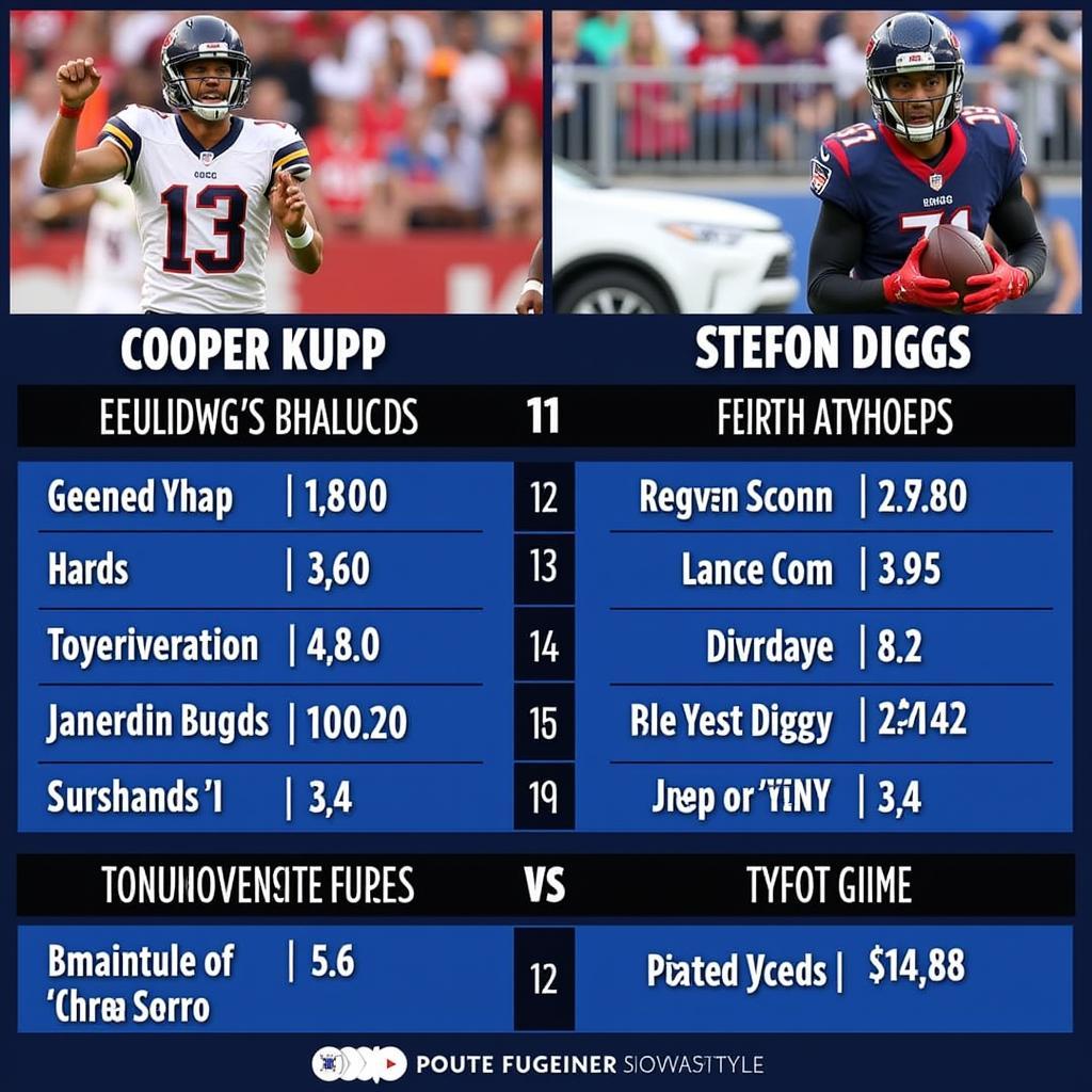 Cooper Kupp vs Stefon Diggs Stats Comparison