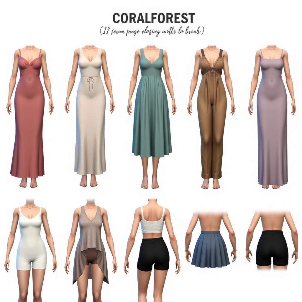 Coralforest Sims 4 CC Clothing Examples