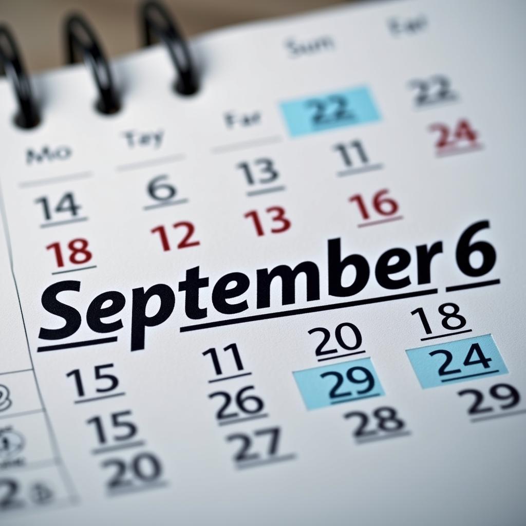 Countdown Calendar for September 6, 2024