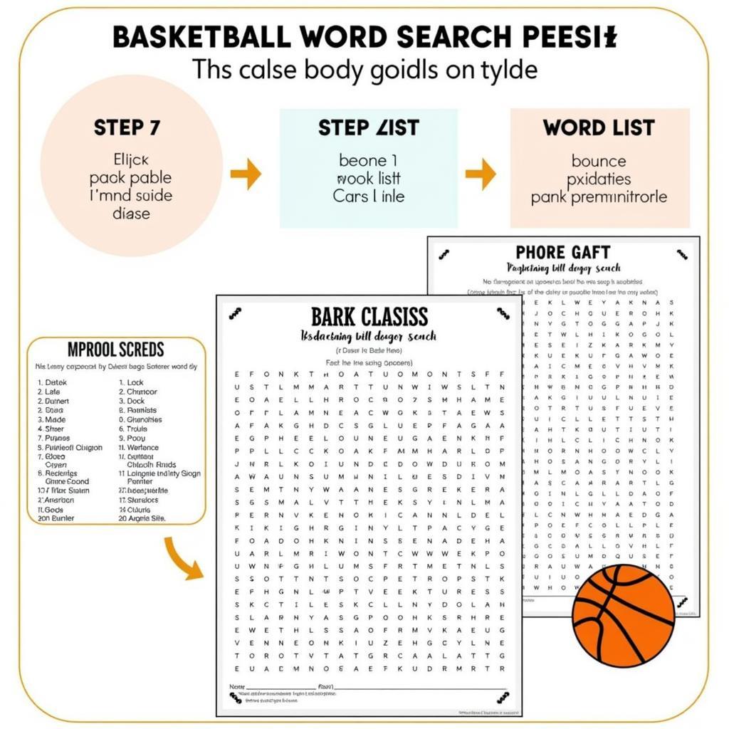 Steps to create a basketball word search puzzle