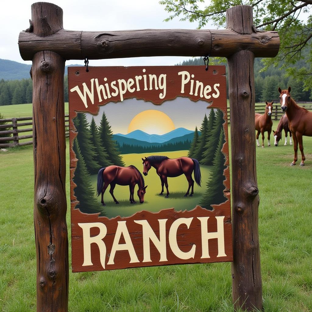 Creative horse ranch names sign ideas