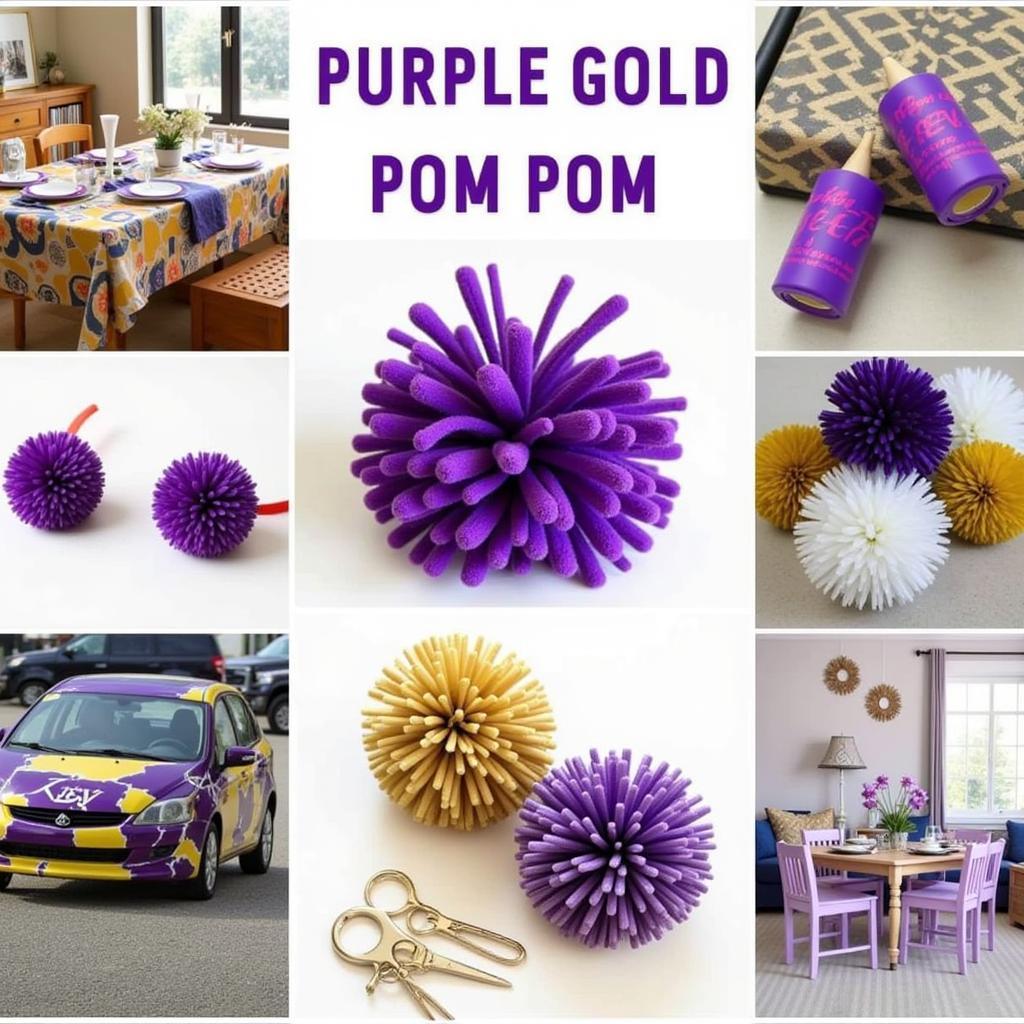 Creative Uses of Purple and Gold Pom Poms Beyond Game Day