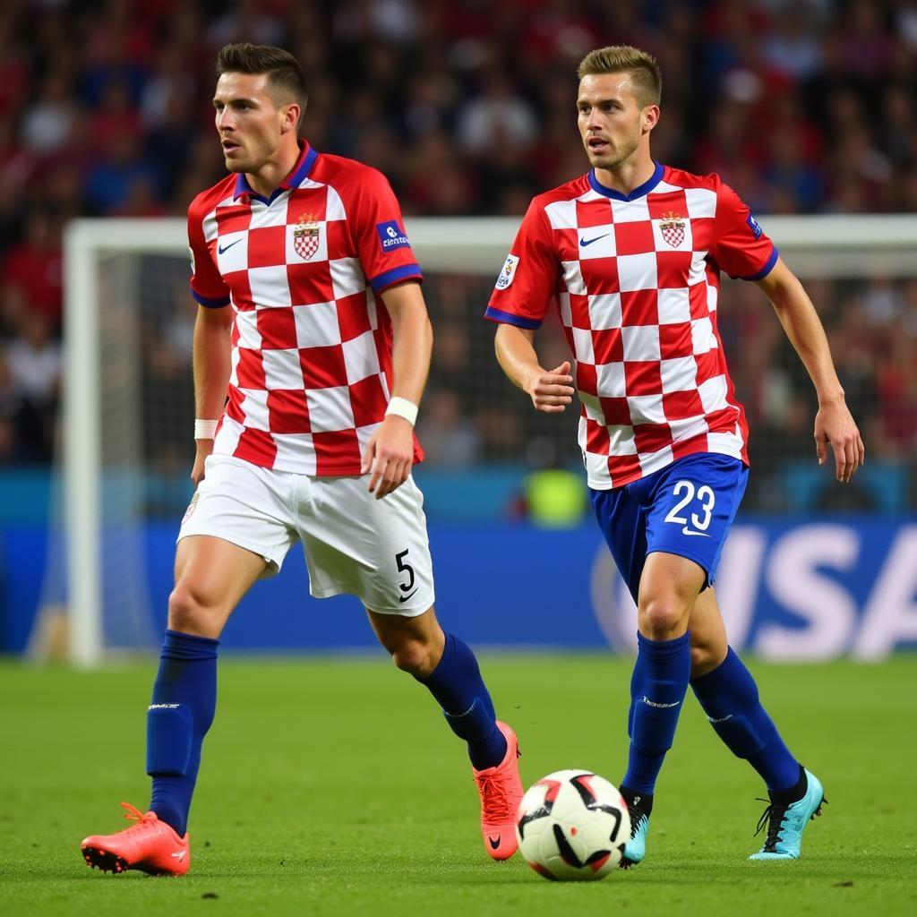 Croatia 2014 World Cup Jersey in Action