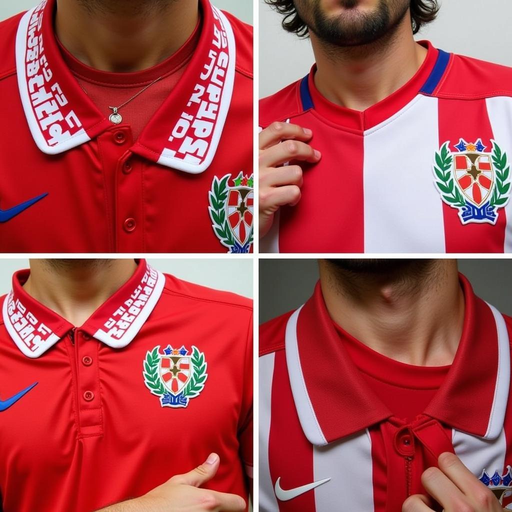 Close-up of Croatia Players in 2014 Kit