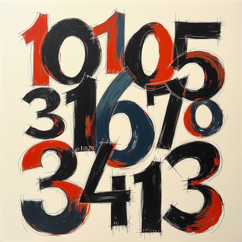 Crooked Number in Abstract Art