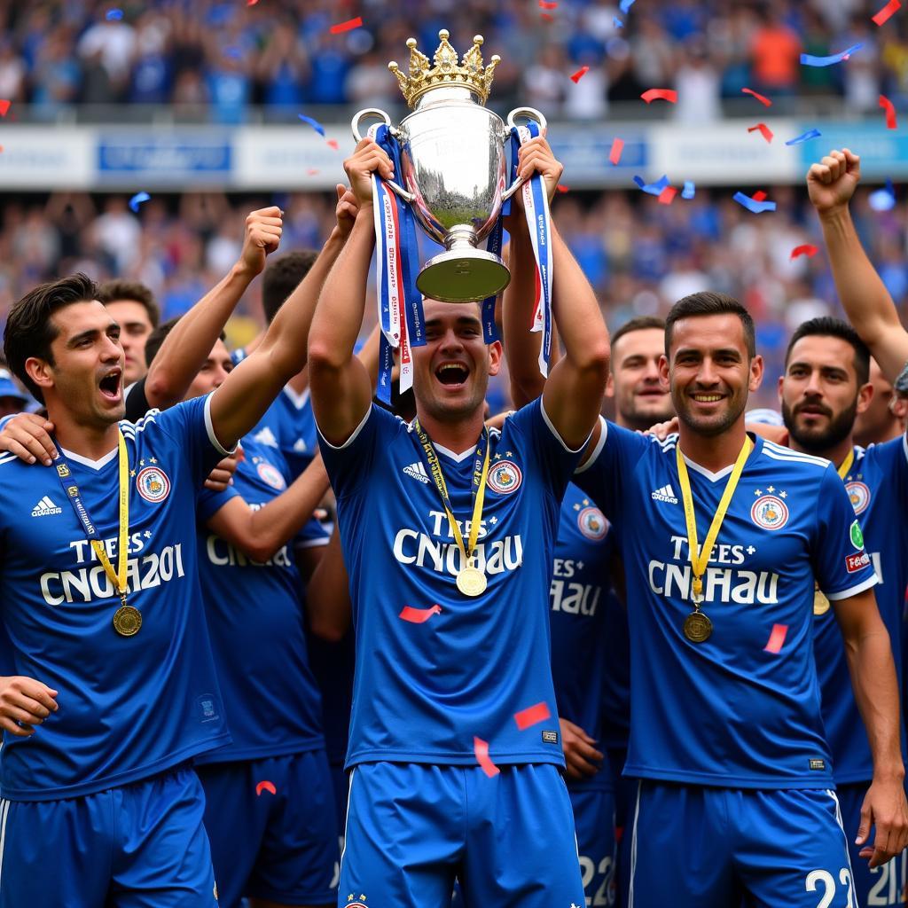 Cruz Azul Celebrating Liga MX Title