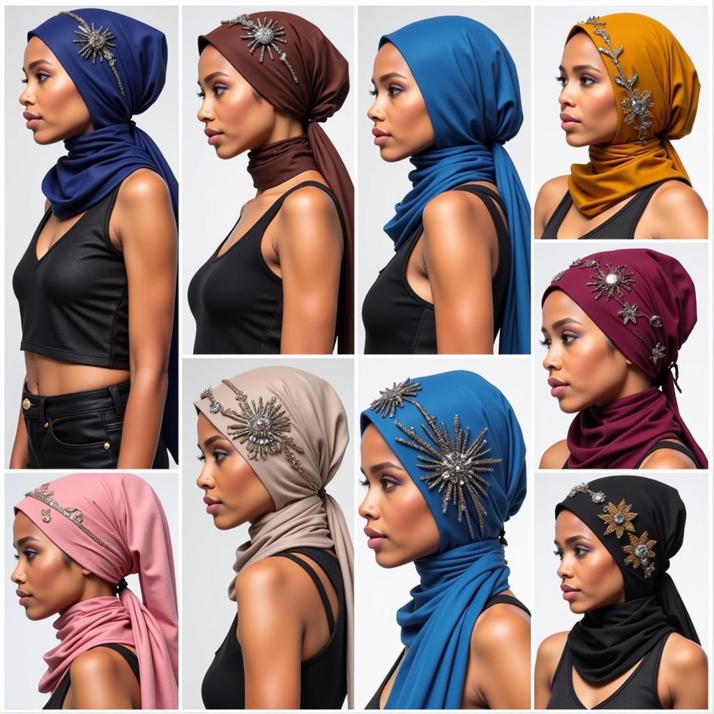 Different Styles and Colors of Crystal Durags