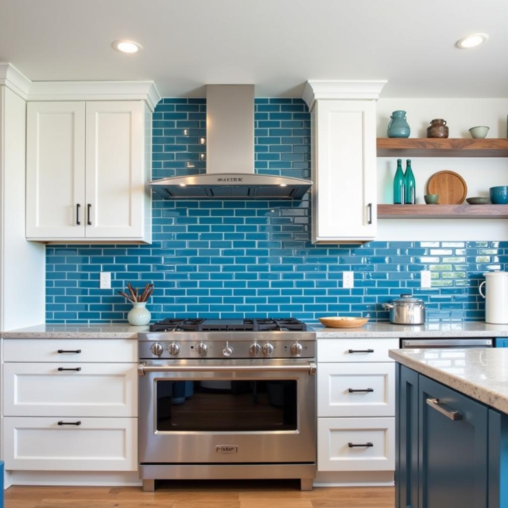 Curved Tile Kitchen Backsplash